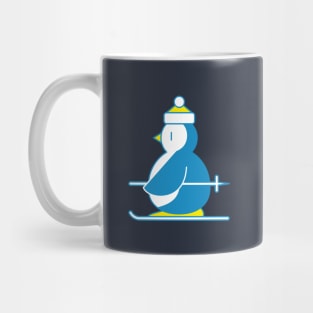 Little Blue Penguin Skiing Mug